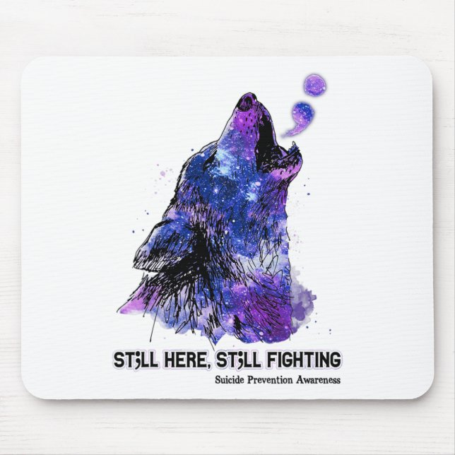 Mousepad Wolf Ainda Aqui Está Lutando Contra A Prevenção Do (Frente)