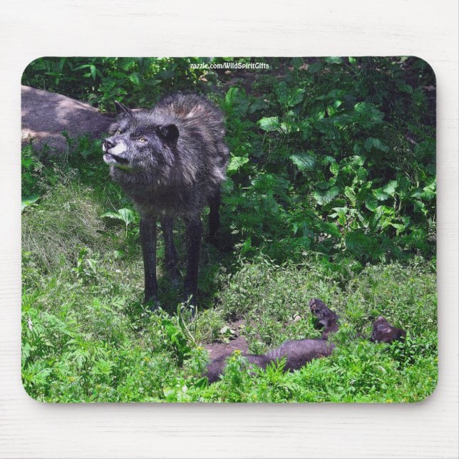 Mousepad Wolf Alfa Timber & Cinza Wolf Cub Willife Art (Frente)