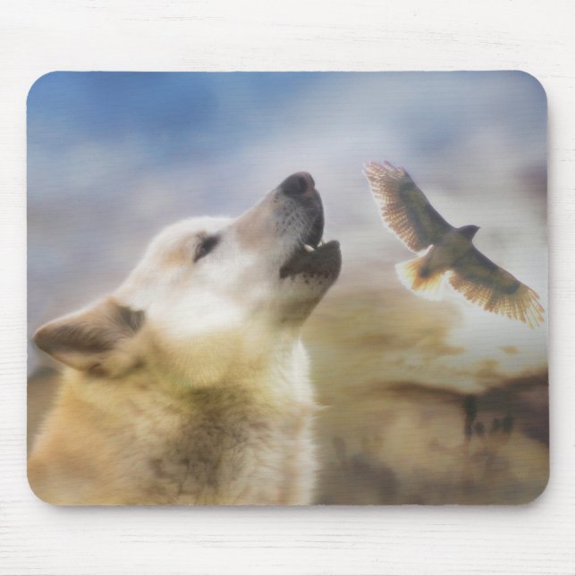 Mousepad Wolf e Hawk Wildlife (Frente)