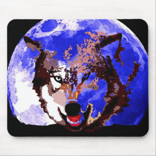 Mousepad Wolf & Full Moon