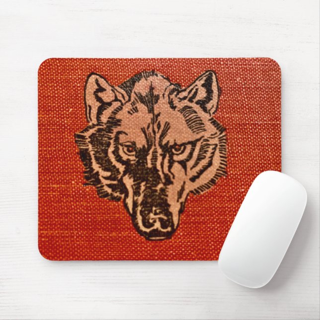 Mousepad Wolf Head em Red (Com mouse)