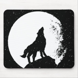 Mousepad Wolf & Moon Silhoutte