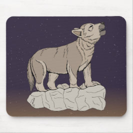 Mousepad Wolf Pup Howling