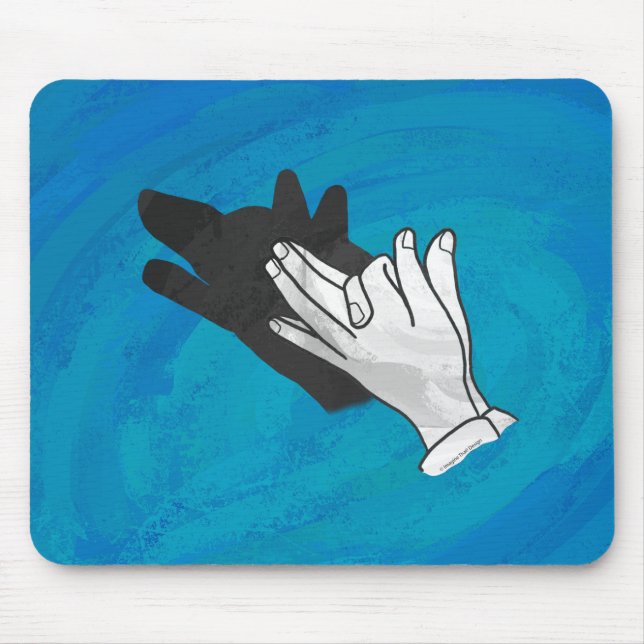 Mousepad Wolf Shadow em Azul (Frente)