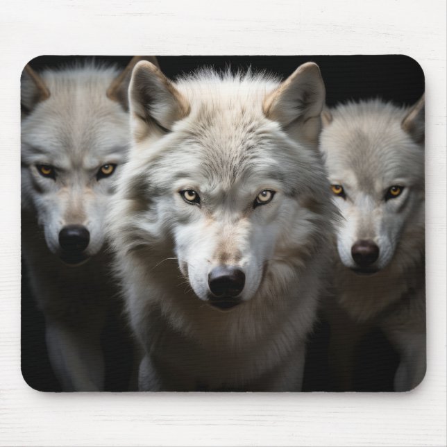 Mousepad Wolf Wild Animal Retrat Força (Frente)