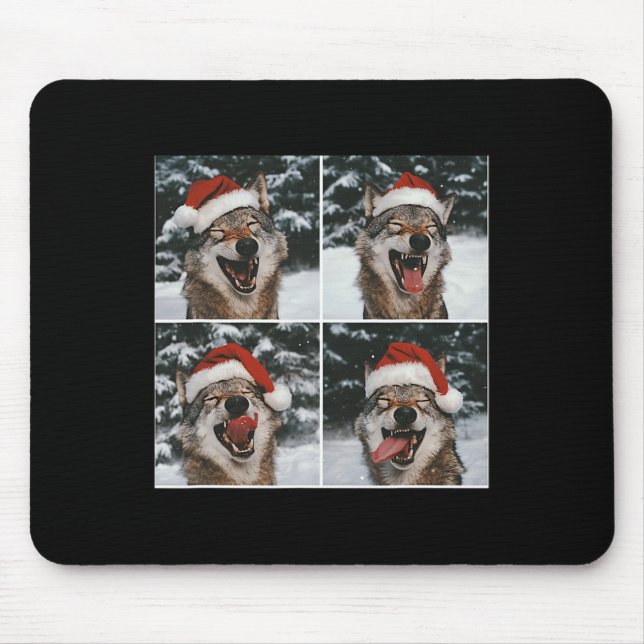 Mousepad Wolf Winter Fotografia Wolf Conservation Christma (Frente)