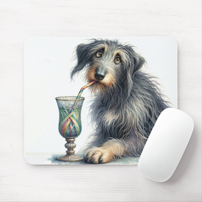 Mousepad Wolfhound Irlandês com Soda Retroativa (Com mouse)