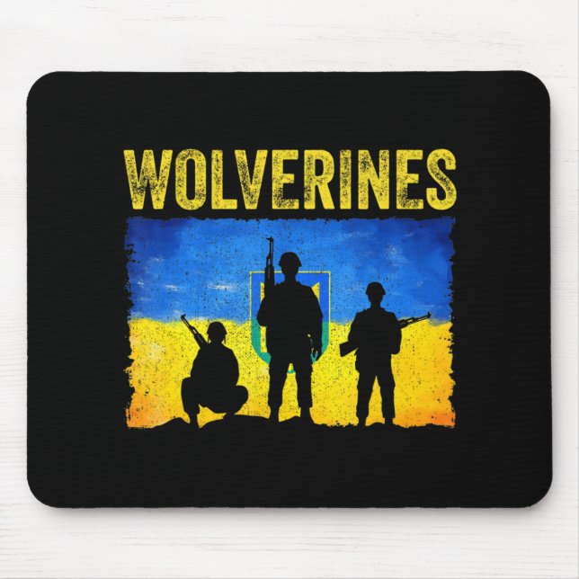 Mousepad Wolverines Support Ucrânia (Frente)