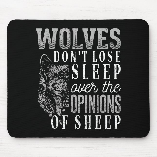 Mousepad Wolves Don't Lose Sleep Over The Onions Of Sheep - (Frente)