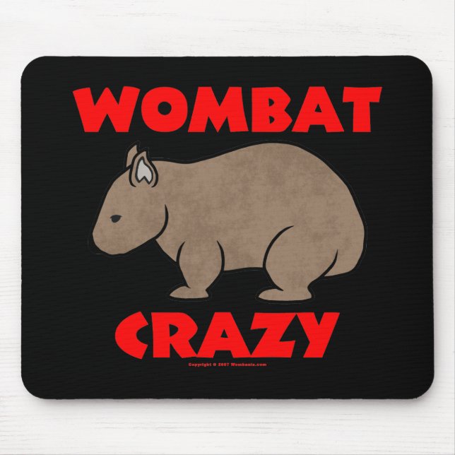 Mousepad Wombat louco (Frente)