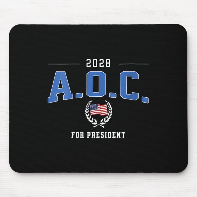 Mousepad Womens Aoc 2028 Para O Presidente Alexandria Ocasi (Frente)