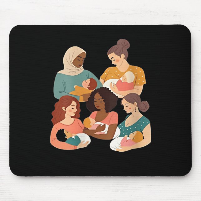 Mousepad Womens Breastfeeding Lactation Consultant Birth Wo (Frente)