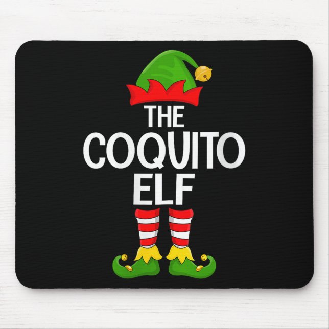 Mousepad Womens Coquito Elf Xmas Matching Family Elf Squad  (Frente)