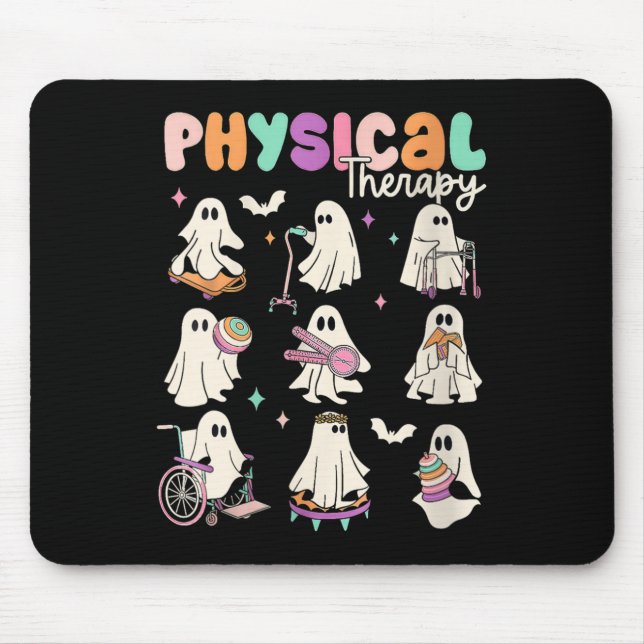 Mousepad Womens Cute Ghost Physical Therapy Pt Physical The (Frente)