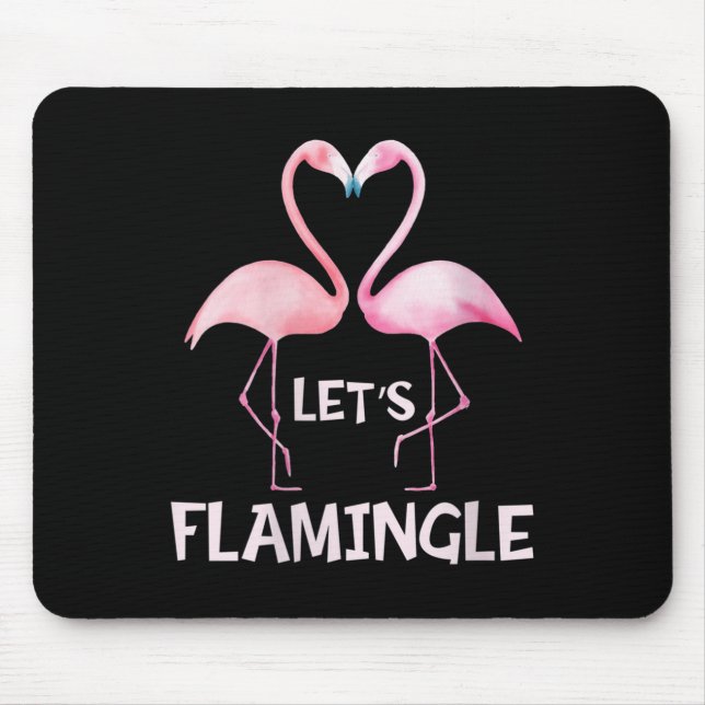 Mousepad Womens Cute Let's Flamingle Nk Flamingo Summer Lov (Frente)