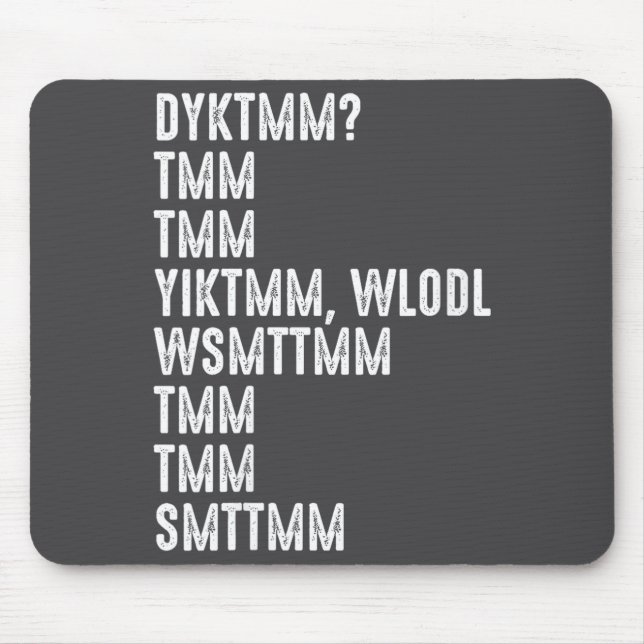 Mousepad Womens Do You Know The Muffin Man Dyktmm Funny Quo (Frente)