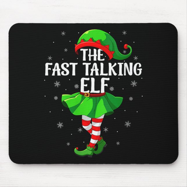 Mousepad Womens Fast Talking Elf Christmas Girls Women Elf  (Frente)
