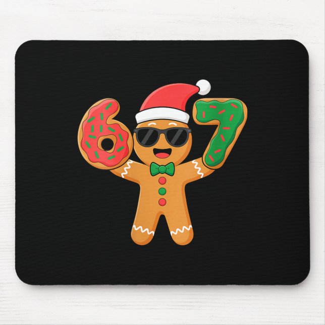 Mousepad Womens Funny Gingerbread Six Seven 67 Ice Cream Dr (Frente)