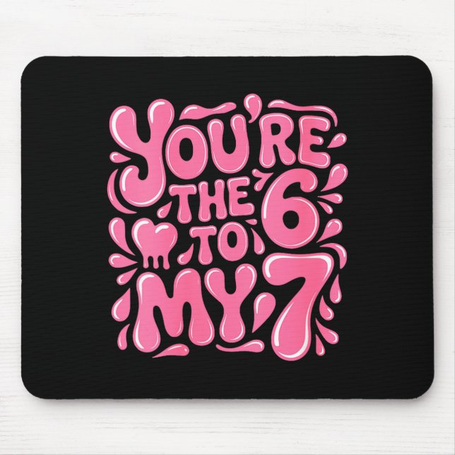 Mousepad Women's Funny Valentines Day 67 Meme Couples You'r (Frente)