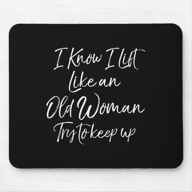 Mousepad Womens Funny Workout Quote For Women Motivational  (Frente)