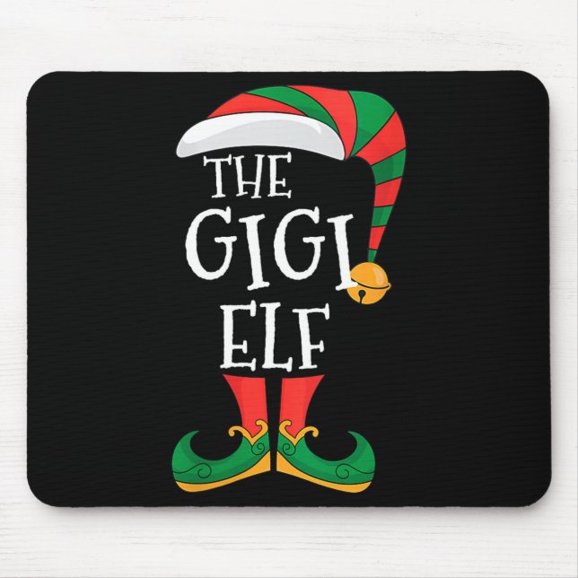 Mousepad Womens Gigi Elf Xmas Matching Pajamas Group Christ (Frente)