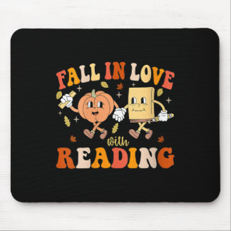 Mousepad Womens Groovy Fall In Love With Reading Thanksgivi