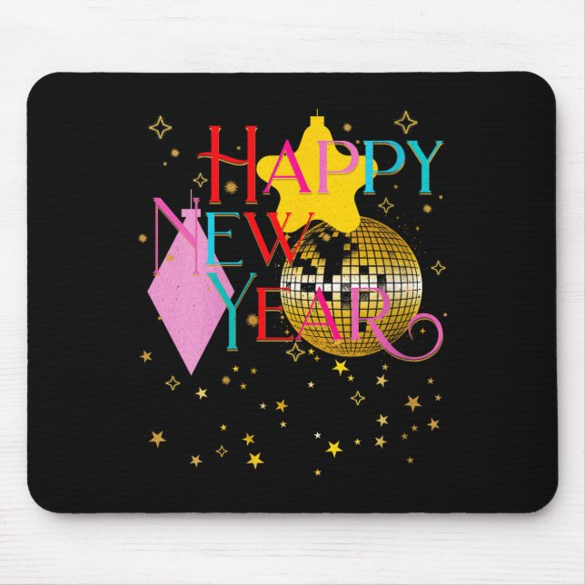 Mousepad Womens Happy New Years Eve Party Supplies 2026 Mat (Frente)