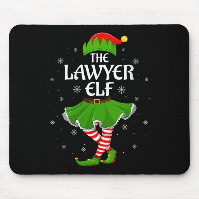 Mousepad Womens Lawyer Elf Christmas Family Girls Women Elf (Frente)