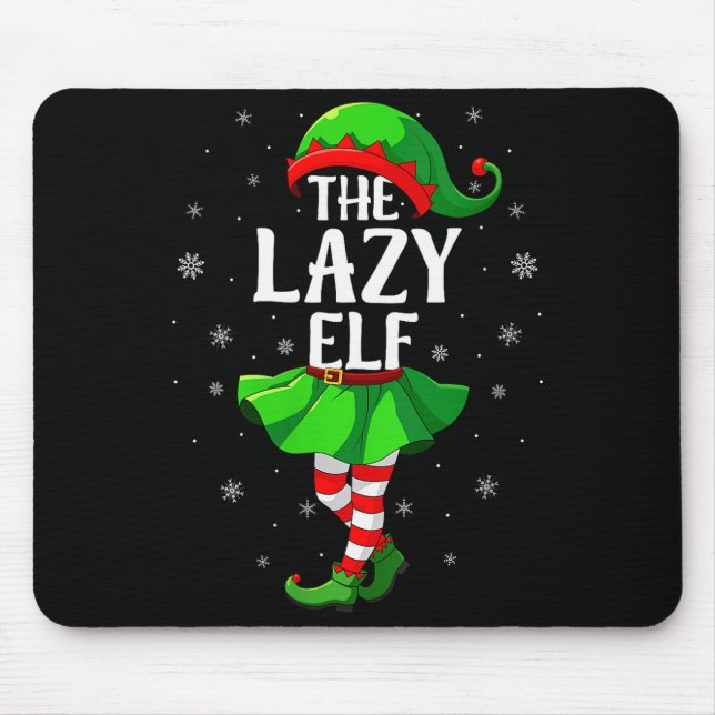 Mousepad Womens Lazy Elf Christmas Girls Women Elf Squad Xm (Frente)