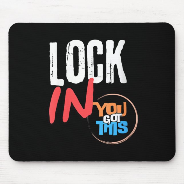 Mousepad Womens Lock In You Got This Teacher Testing Motiva (Frente)