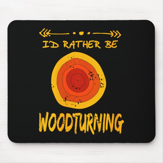 Mousepad Womens Love Spending Time Woodturning Humor Retro  (Frente)