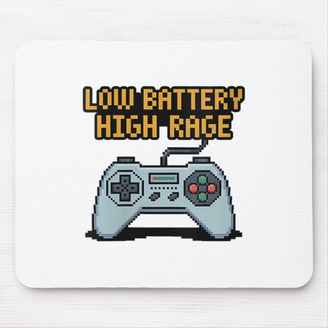Mousepad Womens Low Battery High Rage Gamer Cotação V-neck (Frente)