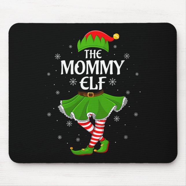 Mousepad Womens Mommy Elf Christmas Family Girls Women Elf  (Frente)