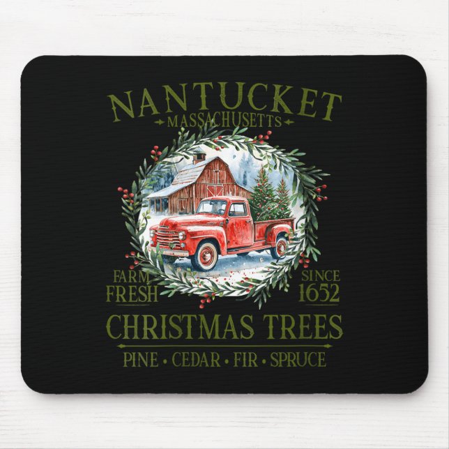 Mousepad Womens Nantucket Ma Farm Fresh Christmas Trees Gre (Frente)