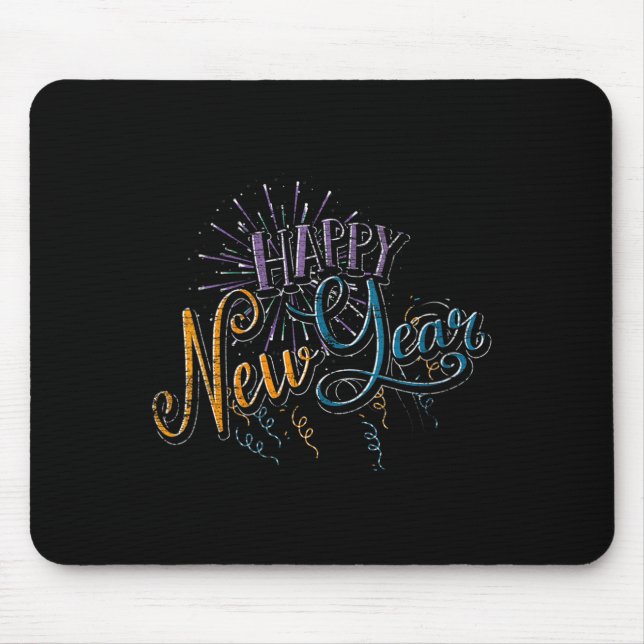 Mousepad Womens New Years Eve Celebration Confetti Firework (Frente)