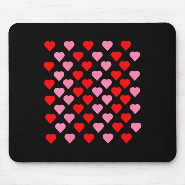 Mousepad Women's Nk And Red Hearts Lovers Funny Valentine’s (Frente)
