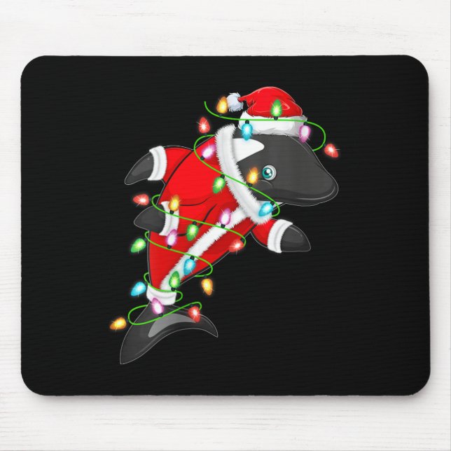 Mousepad Womens Orca Xmas Lighting Papais noeis Costume Orc (Frente)