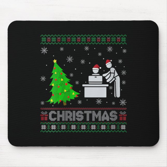 Mousepad Womens Personal Assistant Luz De Árvore Xmas Feia (Frente)
