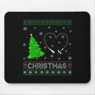 Mousepad Womens Phlebotomist Xmas Tree Lighting Ugly Cristo