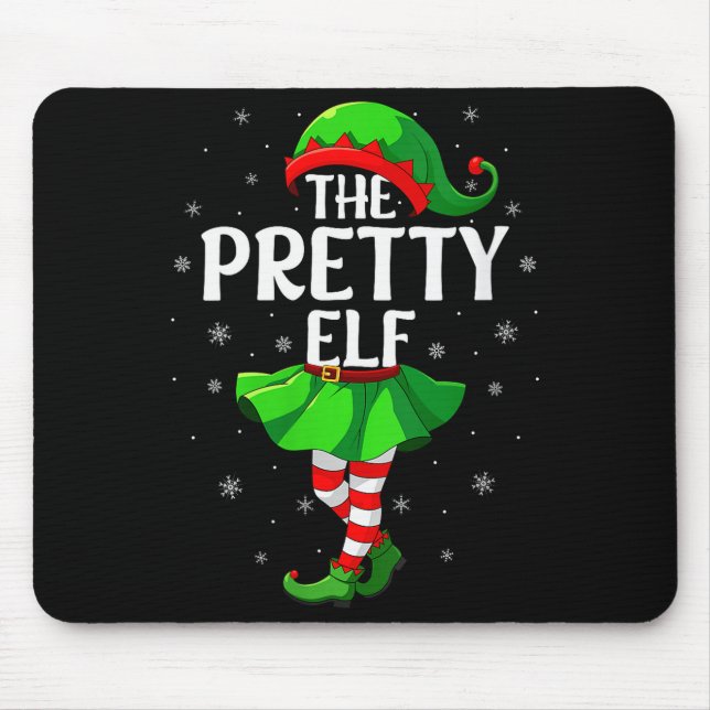 Mousepad Womens Pretty Elf Christmas Girls Women Elf Squad  (Frente)