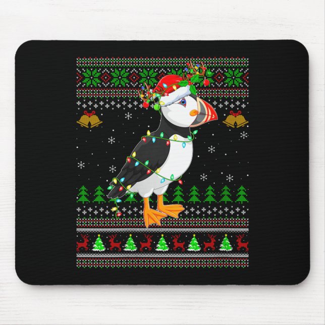 Mousepad Womens Puffin Bird Ugly Christmas Sweaters Holiday (Frente)