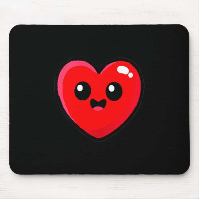 Mousepad Women's Red Heart Funny Cute Design For Men Women  (Frente)