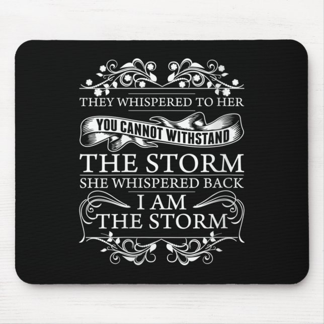 Mousepad Womens She Whispered Back I Am The Womens Motivati (Frente)