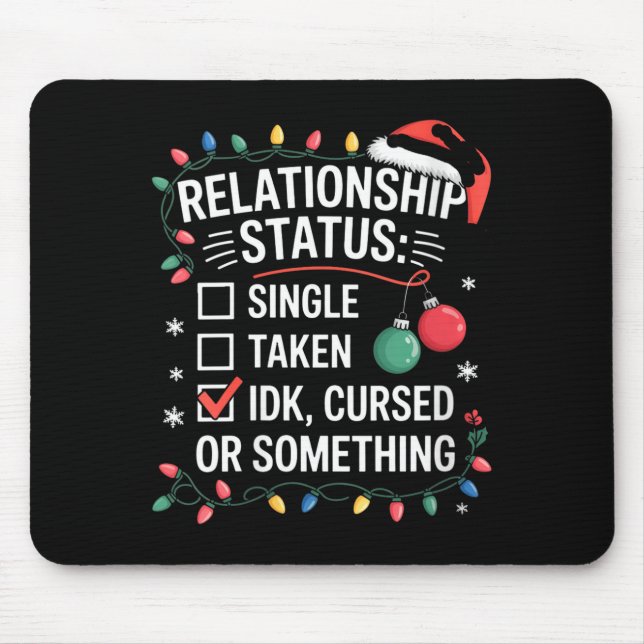 Mousepad Womens Single Taken Cursed Relationship Status Chr (Frente)