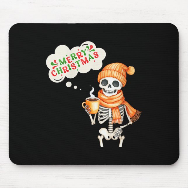 Mousepad Womens Skeleton Speak Merry Christmas Waer F And H (Frente)
