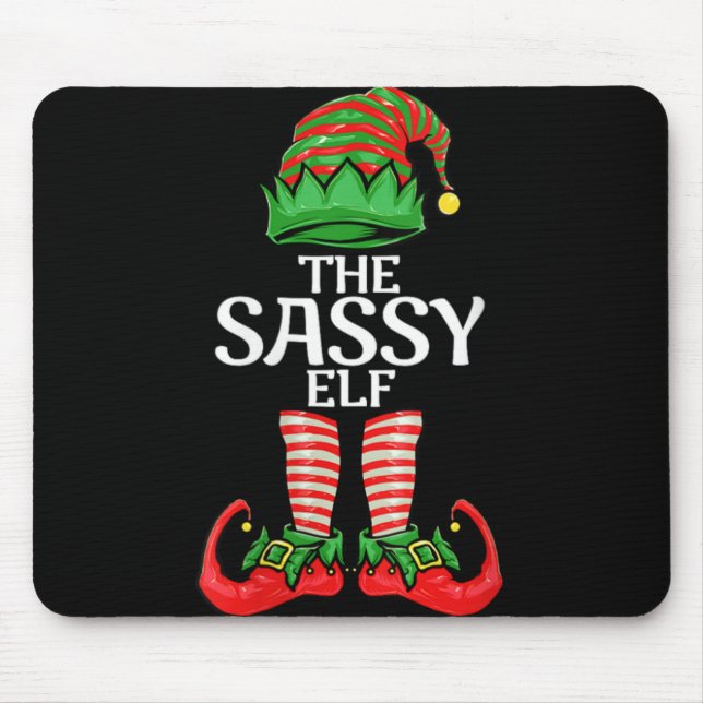 Mousepad Womens Sy Elf Christmas Family Matching Group V  (Frente)