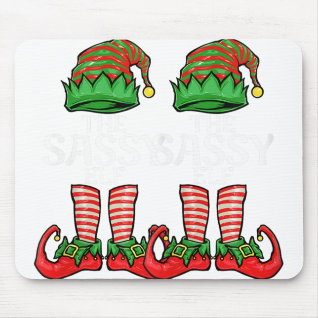 Mousepad Womens Sy Elf Christmas Family Matching Group V T  (Frente)