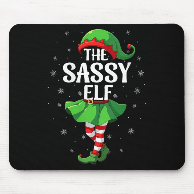 Mousepad Womens Sy Elf Christmas Girls Women Elf Squad Xmas (Frente)