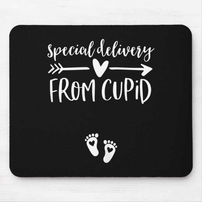 Mousepad Womens Valentines Day Couples Pregnancy Announceme (Frente)