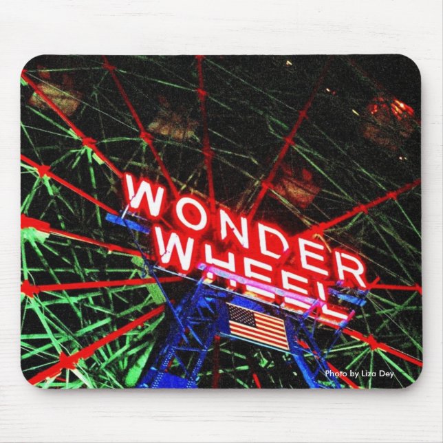 Mousepad 'Wonder Wheel Neon' (Frente)